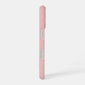 Pale Pink Botanical Pattern Phone Case iPhone 16ケース (右側面)
