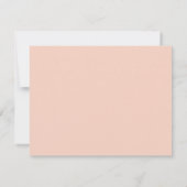 Pale Pink Bunny Ears Nursery Stationery Note Card 招待状 (裏面)