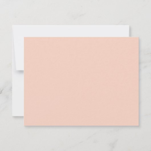 Pale Pink Bunny Ears Nursery Stationery Note Card 招待状 (裏面)