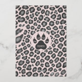 Pale Pink Cub Baby Shower 箔招待状 (裏面)