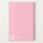 Pale Pink Floral Aesthetic Notebook ノートブック (裏面)