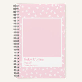 Pale Pink Floral Aesthetic Notebook ノートブック