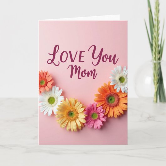 Pale Pink Floral Pattern Card カード (正面)