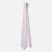 Pale Pink Floral Pattern Custom Necktie ネクタイ (正面)
