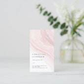 pale pink ink business card 名刺 (スタンド正面)