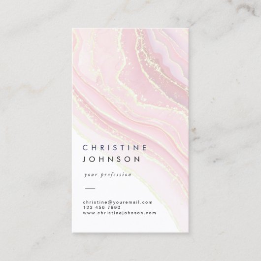 pale pink ink business card 名刺 (正面)