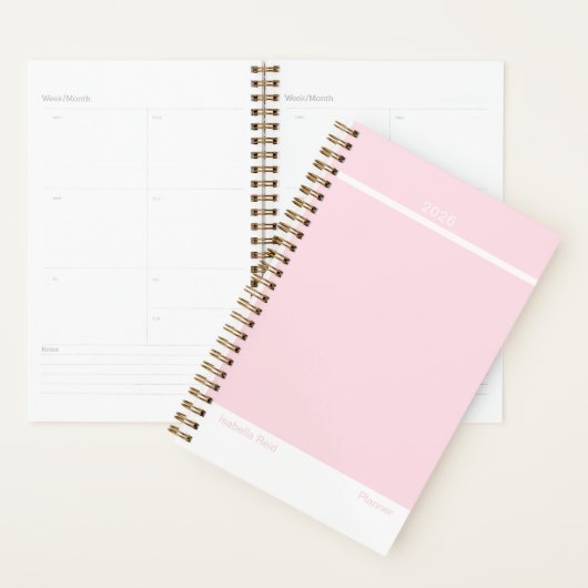 Pale Pink Minimalist Planner プランナー手帳 (ディスプレー)
