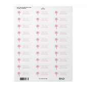 Pale pink palm tree logo address labels ラベル (フルシート)