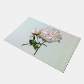 Pale Pink Peony and Bud ドアマット (アングル)