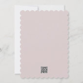 Pale Pink Rose Birthday Invitation Card サンキューカード (裏面)