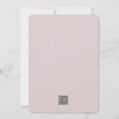 Pale Pink Rose Birthday Invitation Card サンキューカード (裏面)