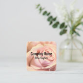  Pale Pink Rose Petals  Elegant Floral Custom  スクエア名刺 (スタンド正面)