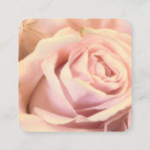  Pale Pink Rose Petals  Elegant Floral Custom  スクエア名刺 (裏面)
