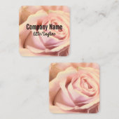  Pale Pink Rose Petals  Elegant Floral Custom  スクエア名刺 (正面/裏面)
