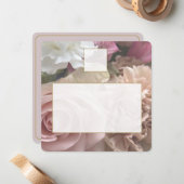 Pale Pink Rose Place Setting Card ノートカード (正面/裏面インサイチュ)