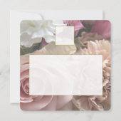 Pale Pink Rose Place Setting Card ノートカード (正面)
