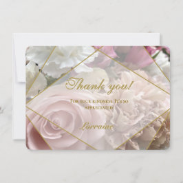 Pale Pink Rose Thank You Card サンキューカード