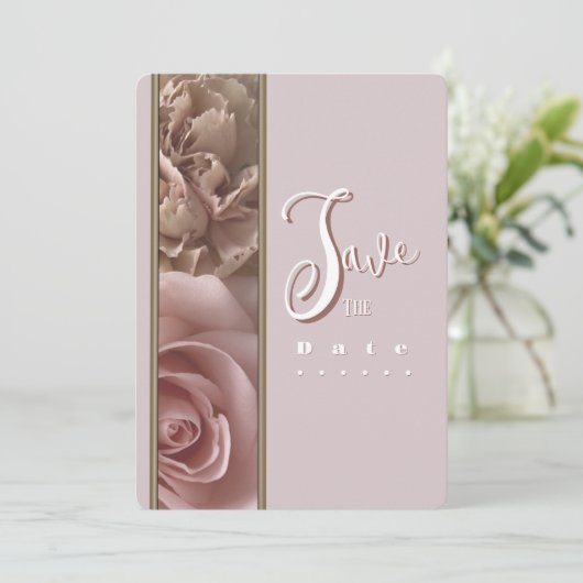 Pale Pink Save the Date Invitation 招待状 (スタンド正面)
