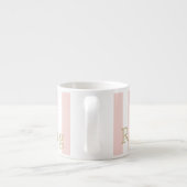Pale Pink Striped Espresso Mug エスプレッソカップ (裏面)