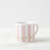 Pale Pink Striped Espresso Mug エスプレッソカップ (正面右)