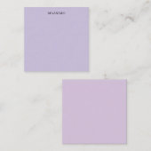 Pale Purple Professional Unique Classical Own Name ノートカード (正面/裏面)