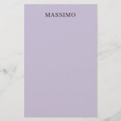 Pale Purple Professional Unique Classical Own Name 便箋 (正面)