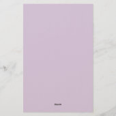 Pale Purple Professional Unique Classical Own Name 便箋 (裏面)