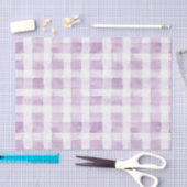Pale Purple White Plaid Stripes  薄葉紙 (クラフト)