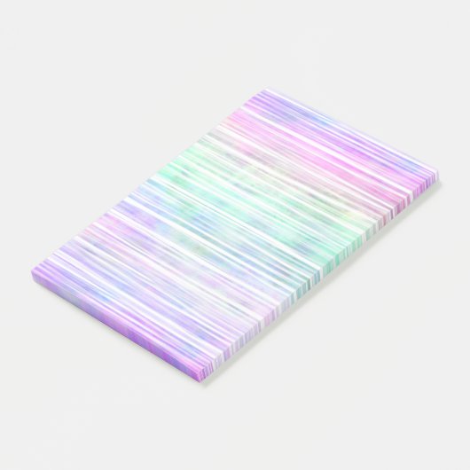 pale rainbow brush stroke stripes : ポストイット (アングル)