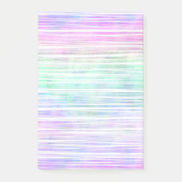 pale rainbow brush stroke stripes : ポストイット