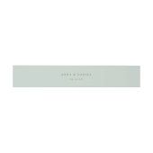Pale Sage Green Coordinate Wedding 招待状ベリーバンド (フラット)