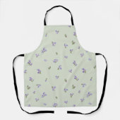 Pale Sage Japanese Rosemary Floral Pattern エプロン (正面)