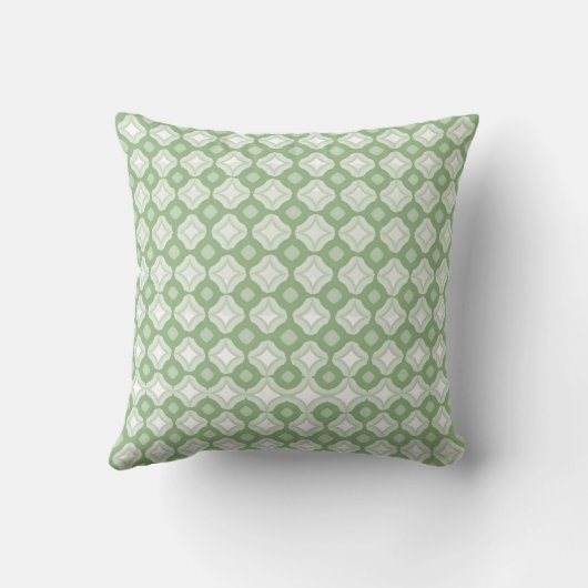 Pale Sage Throw Pillow クッション (裏面)