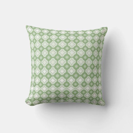 Pale Sage Throw Pillow クッション (正面)