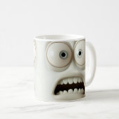 Pale Sarcastic Face 3D Mug Wrap コーヒーマグカップ (正面右)