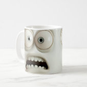 Pale Sarcastic Face 3D Mug Wrap コーヒーマグカップ (正面左)