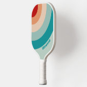 Pale Seaglass Circle Stripe with Name ピックルボールラケット (左)
