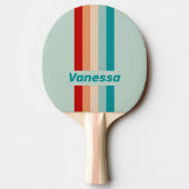 Pale Seaglass Pin Striped with Name 卓球ラケット (裏面)