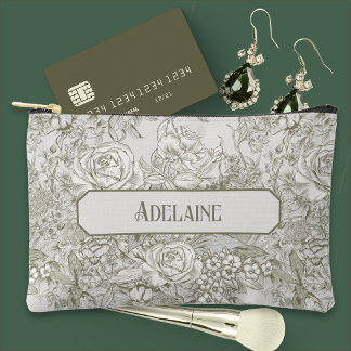 Pale Sepia Toile アクセサリーポーチ