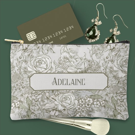 Pale Sepia Toile アクセサリーポーチ