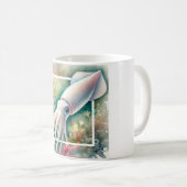 Pale Squid 310724AREF105 - Watercolor コーヒーマグカップ (正面右)