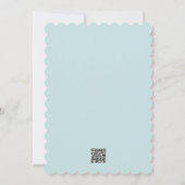 Pale Teal Rose Garden Birthday Invitation Card サンキューカード (裏面)