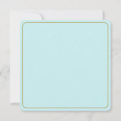 Pale Teal Rose Place Setting Card ノートカード (裏面)