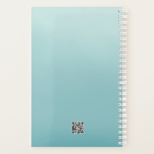 Pale Teal Rose Planner プランナー手帳 (裏面)