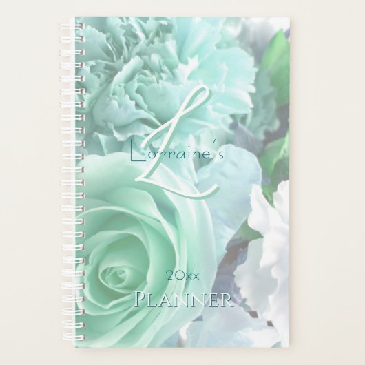 Pale Teal Rose Secret Gardens Planner プランナー手帳 (正面)