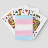 pale trans flag on playing cards トランプ (裏面)