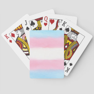 pale trans flag on playing cards トランプ
