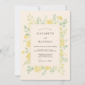 Pale Yellow Breezy Spring Wedding 招待状 (正面)