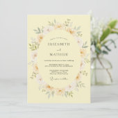 Pale Yellow Graceful Meadow Wedding 招待状 (スタンド正面)