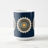 Pale Yellow Orange Mandala Mug コーヒーマグカップ (中央)